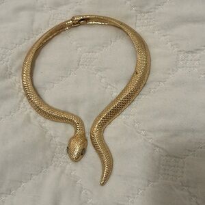 Gold snake necklace